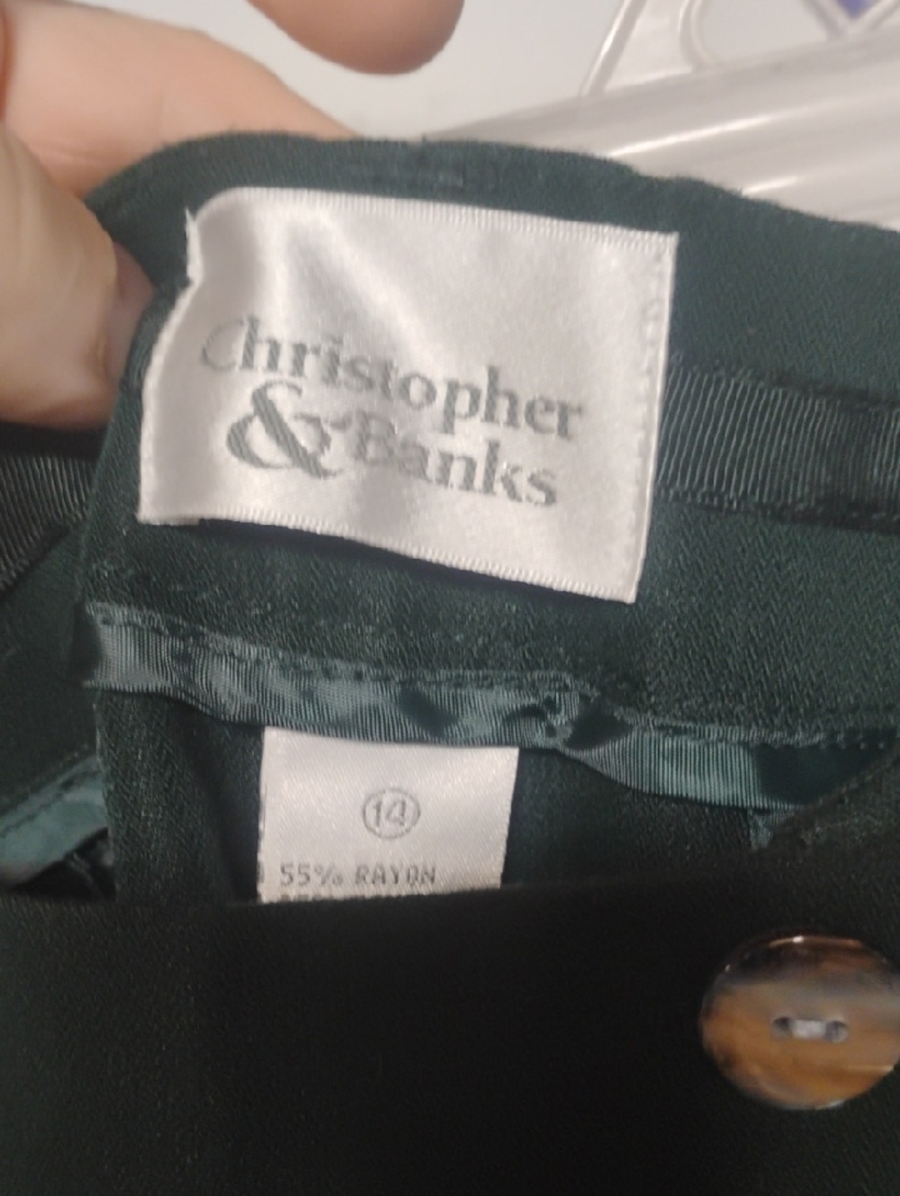 Christopher & Banks Deep Green Pants